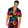 CHEMISE FLEUR HAWAI SUR FOND  PALM BEACH TAILLE L-XL