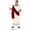 DEGUISEMENT HOMME TOGE GREC OU  ROMAIN BLANC ET ROUGE TAILLE M