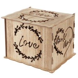 TIRELIRE MARIAGE NATUREL 22 X 30 CM 