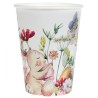 10 GOBELETS LAPINS AVEC FLEURS 27 CL 