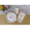 10 GOBELETS LAPINS AVEC FLEURS 27 CL 