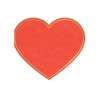 20 SERVIETTE COEUR ROUGE AVEC LISERET OR 14.3 X 12.5 CM 