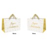 SAC CADEAU MOYEN JOYEUX ANNIVERSAIRE OR 30X25CM