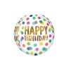 BALLON METALLIQUE ORBZ 38CM HAPPY BIRTHDAY 