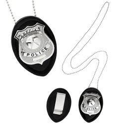 COLLIER BADGES DE POLICE EN ACIER 