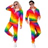 DEGUISEMENT JOGGING OU SURVETEMENT ARC-EN-CIEL ANNEE 80-90 TAILLE L