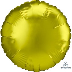 BALLON METALLIQUE ROND SATIN 43CM LEMON CITRON VERT 