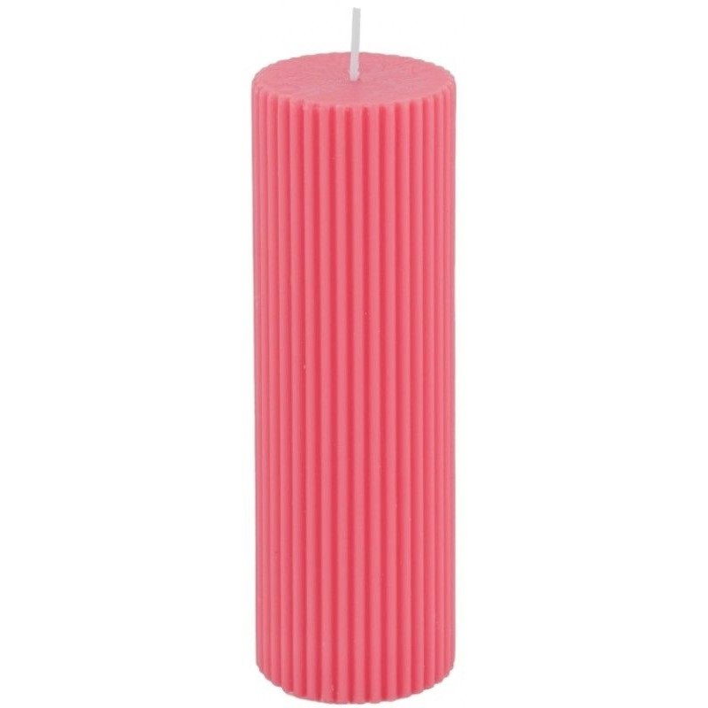 BOUGIE PILIER CANNELEE PINK LADY DIA 5 CM X 15 CM BOUGIE PILIER CANNELEE PINK LADY DIA 5 CM X 15 CM
