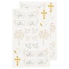 48 STICKERS MON BAPTEME MODELES ET TAILLES ASS 