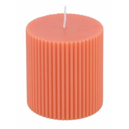 BOUGIE PILIER CANNELEE TANGERINE LADY DIA 7 CM X 7.5 CM HT