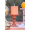 BOUGIE PILIER CANNELEE TANGERINE LADY DIA 7 CM X 7.5 CM HT