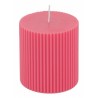 BOUGIE PILIER CANNELEE PINK LADY DIA 7 CM X 7.5 CM 