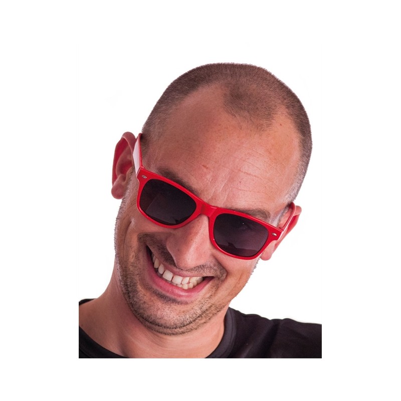 LUNETTE CARREE ROUGE VERRE NOIR LUNETTE CARREE ROUGE VERRE NOIR