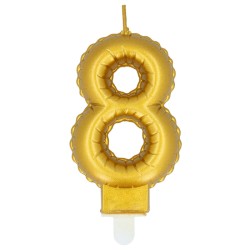 BOUGIE CHIFFRE 8 OR 