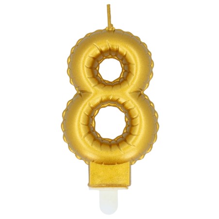 BOUGIE CHIFFRE 8 OR 