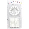 24 BOUGIES BLANCHES AVEC SUPPORTS 