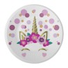 8 ASSIETTES RONDES EN CARTON LICORNE UNICORN BABY 18 CM 