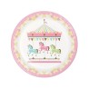 8 ASSIETTES EN CARTON THEME CAROUSEL 23 CM