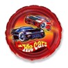 BALLON METALLIQUE ROND HOT CARS 45 CM 