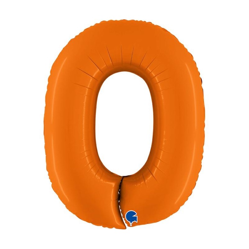 BALLON METALLIQUE CHIFFRE 0 ORANGE MAT 102 CM BALLON METALLIQUE CHIFFRE 0 ORANGE MAT 102 CM
