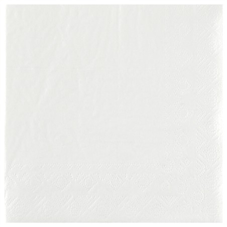 25 SERVIETTES PAPIER CRYSTAL BLANC 33 X 33 CM