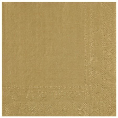 25 SERVIETTES PAPIER CRYSTAL NATUREL COL 26 33 X 33 CM