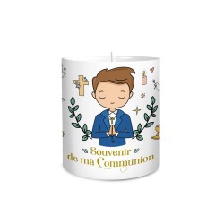 BOUGIE CERAMIQUE COMMUNION GARCON 