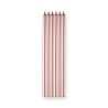 6 BOUGIES LONGUES ROSE GOLD 15 CM