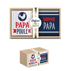 COFFRET MUG CHAUSSETTES PAPA POULE 