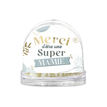 BOULE A NEIGE MERCI D'ETRE UNE SUPER MAMIE
