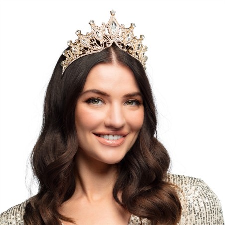 DIADEME TIARE ROYAL LADY OR ET ROSE 