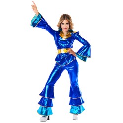 DEGUISEMENT FEMME DANCING QUEEN BLEU TAILLE S