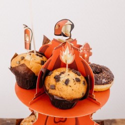 12 PICS DE DECORATION POMPIER 8 A 9 CM 