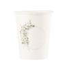 8 GOBELETS  JARDIN BOTANIQUE VERT SAUGE ET BLANC 255 ML