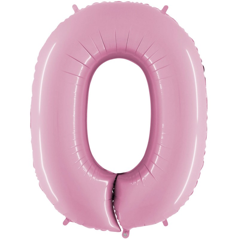 BALLON METALLIQUE CHIFFRE 0 ROSE PASTEL 36CM BALLON METALLIQUE CHIFFRE 0 ROSE PASTEL 36CM