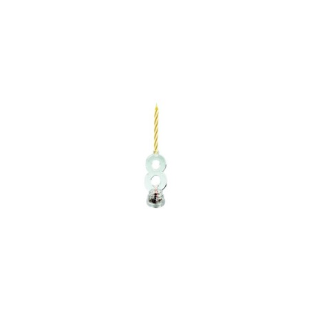 BOUGIE LED CHIFFRE 8
