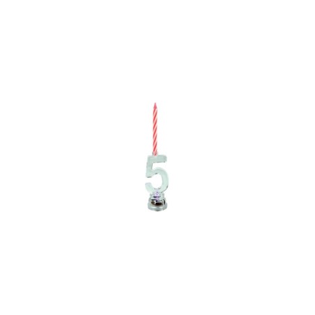 BOUGIE LED CHIFFRE 5
