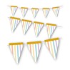 GUIRLANDE  PAVILLONS TRIANGULAIRES MULTICOLORES PASTEL 3 METRES
