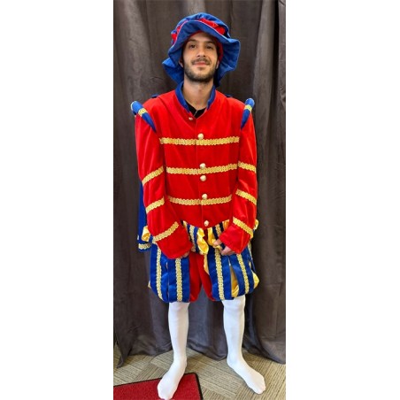 DEGUISEMENT HOMME PRINCE ROUGE ET BLEU TAILLE M- L