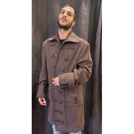 DEGUISEMENT VESTE PIRATE MARRON TAILLE L-XL
