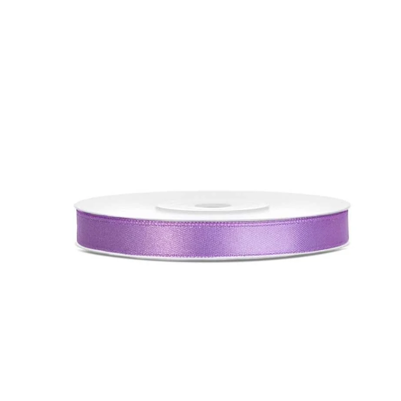 RUBAN SATIN DOUBLE FACE 6 MM 25 METRES LAVANDE