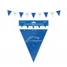 GUIRLANDE FANIONS JOYEUX ANNIVERSAIRE BLEU ET BLANC 6 METRES 