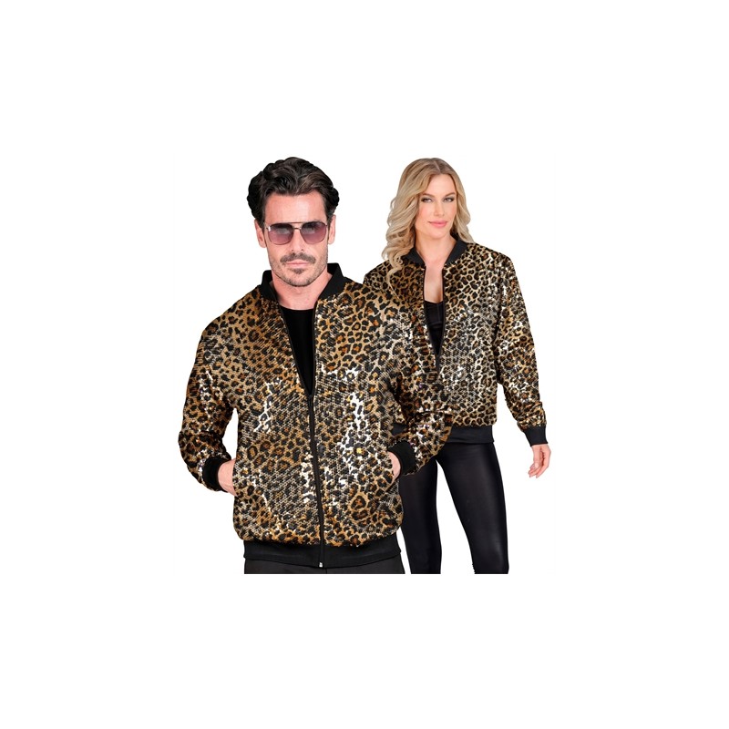 DEGUISEMENT VESTE PAILLETTE LEOPARD TAILLE L-XL DEGUISEMENT VESTE PAILLETTE LEOPARD TAILLE L-XL