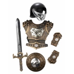 KIT CHEVALIER ENFANT CASQUE ARMURE EPEE BOUCLIER POIGNET DE FORCE
