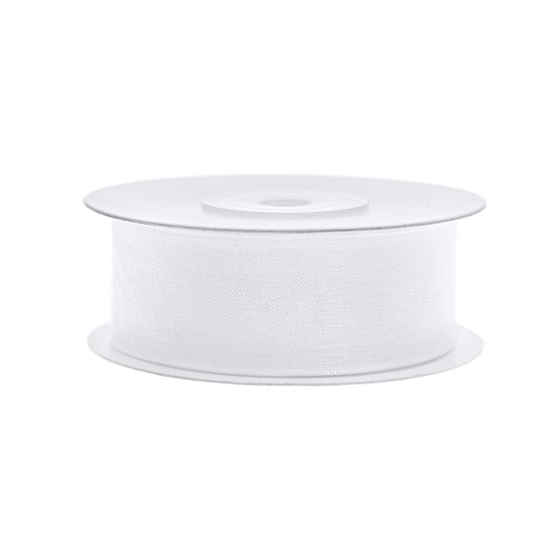 RUBAN SATIN BLANC 25 MM X 25 M RUBAN SATIN BLANC 25 MM X 25 M