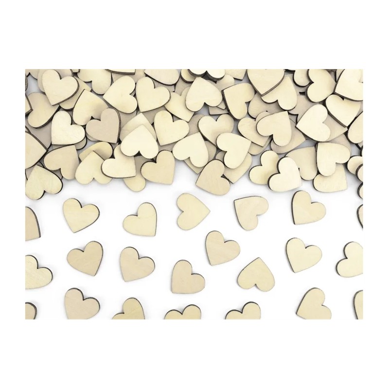 CONFETTIS COEUR BOIS 2 X 2 CM CONFETTIS COEUR BOIS 2 X 2 CM