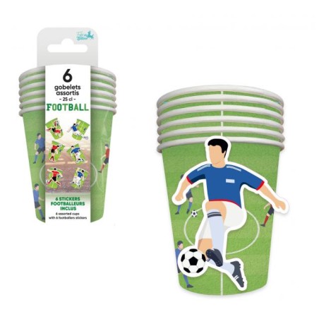 6 GOBELETS FOOT 25 CL 