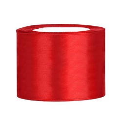 RUBAN SATIN ROUGE LARGE 50 MM X 25 M