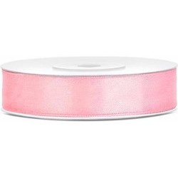 RUBAN SATIN ROSE12 MM X 25 M