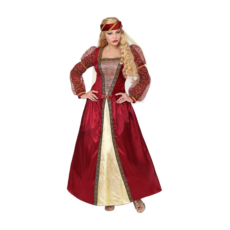 DEGUISEMENT FEMME MEDIEVAL ROUGE ET OR TAILLE M DEGUISEMENT FEMME MEDIEVAL ROUGE ET OR TAILLE M